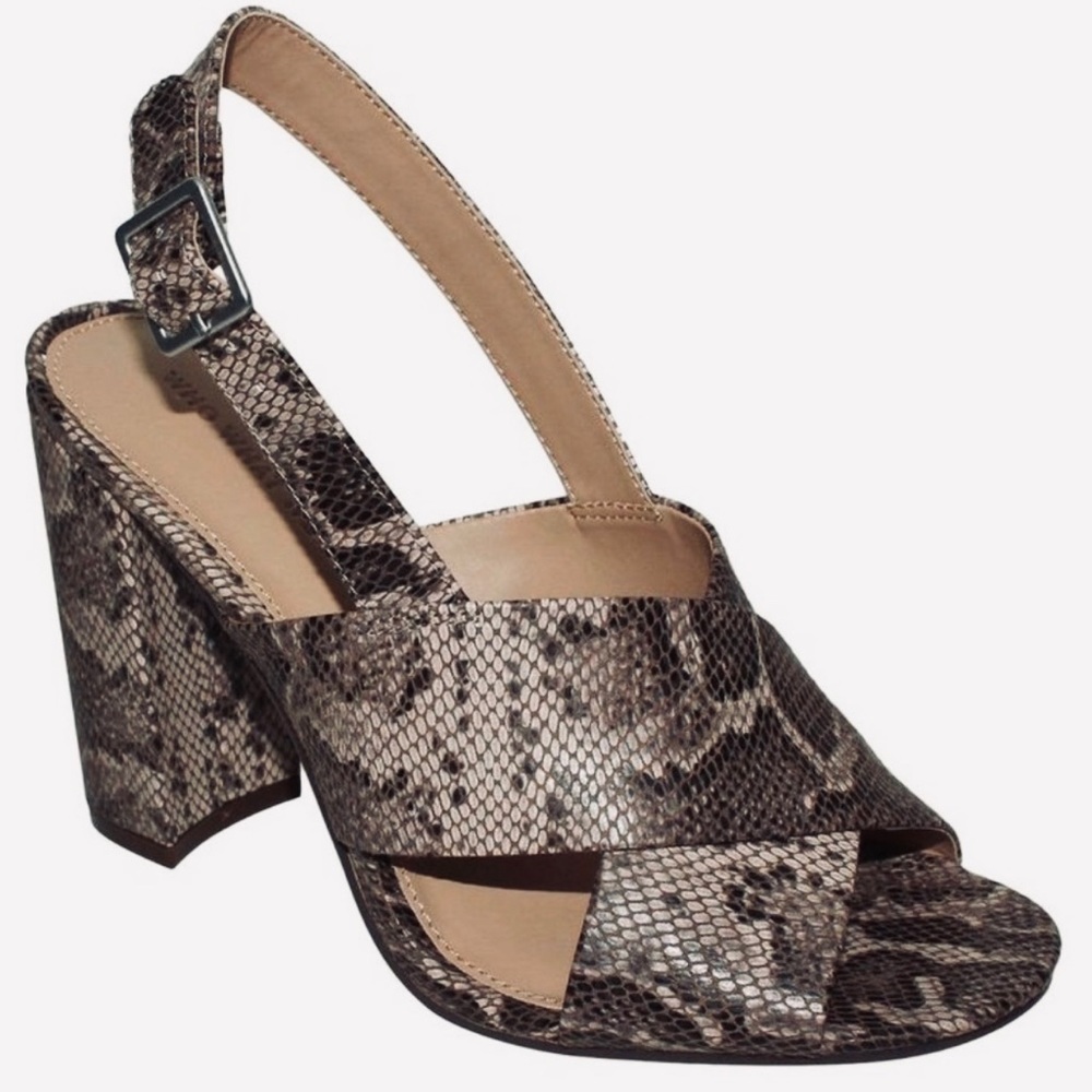 Who What Wear Snakeskin Print Heels